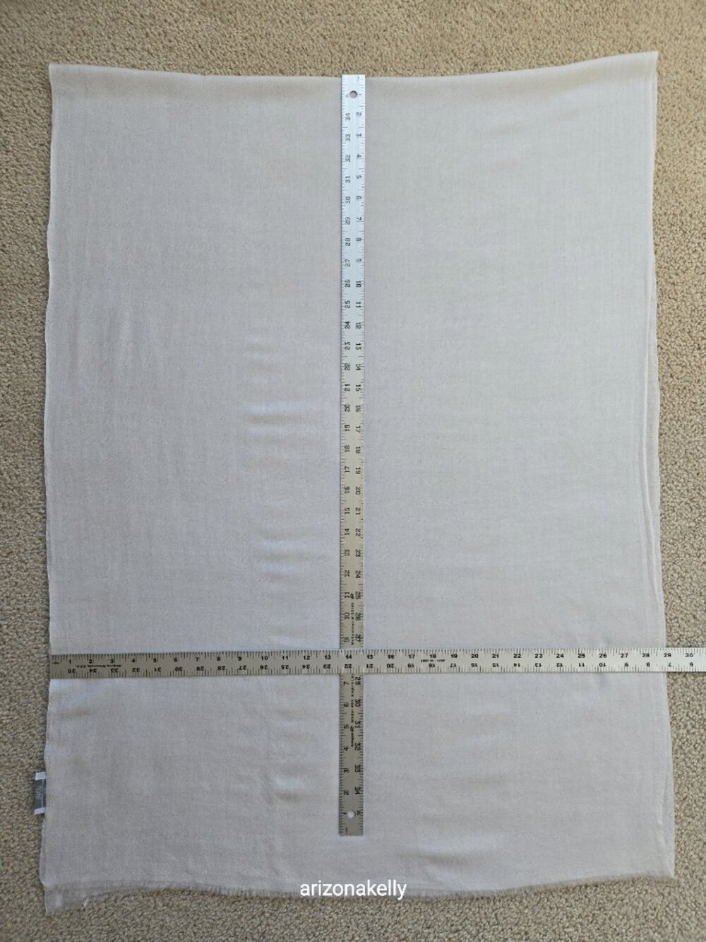 Restoration Hardware Cashmere Ivory Scarf Lightweight - Picture 4 of 10